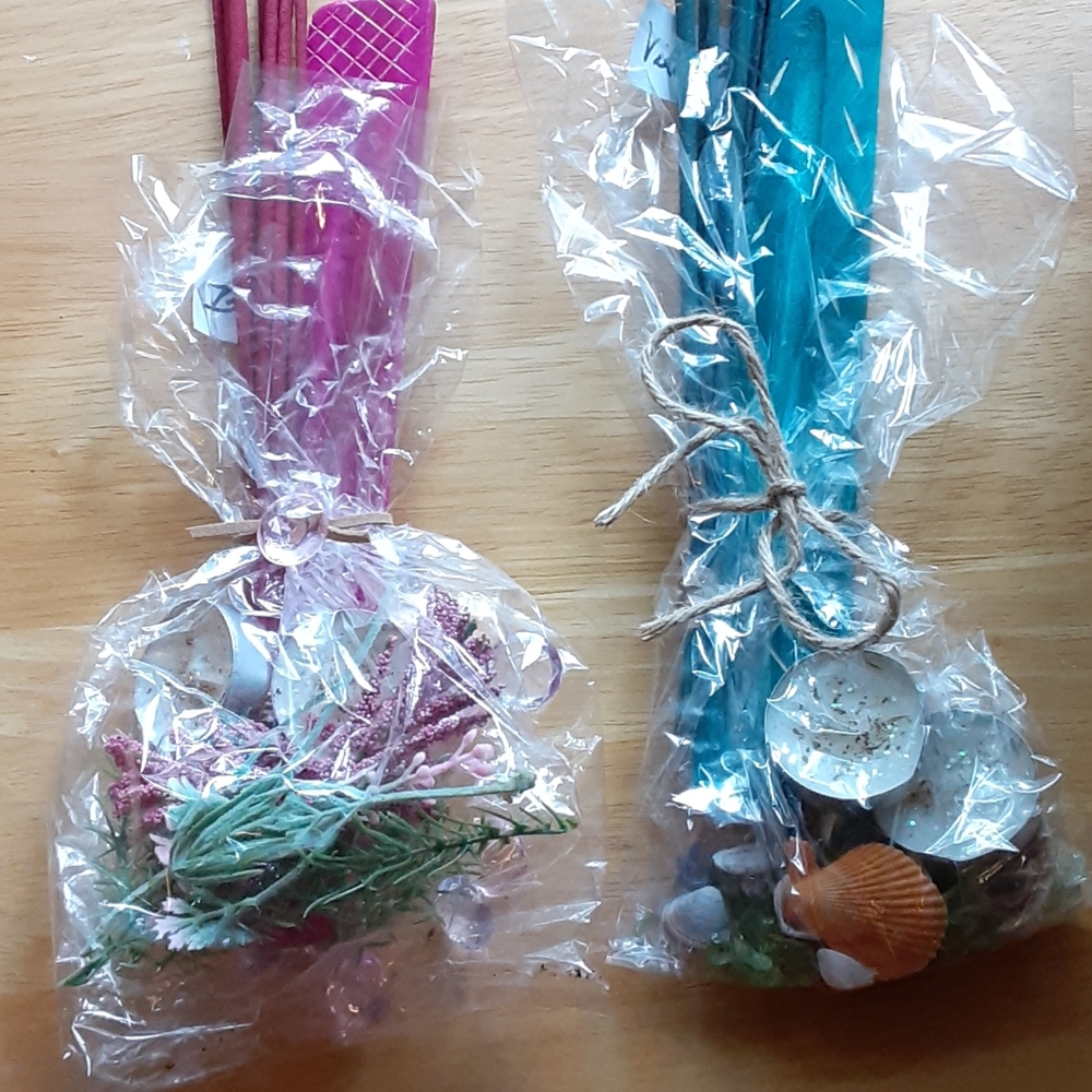 Fragrant incense sticks with holders